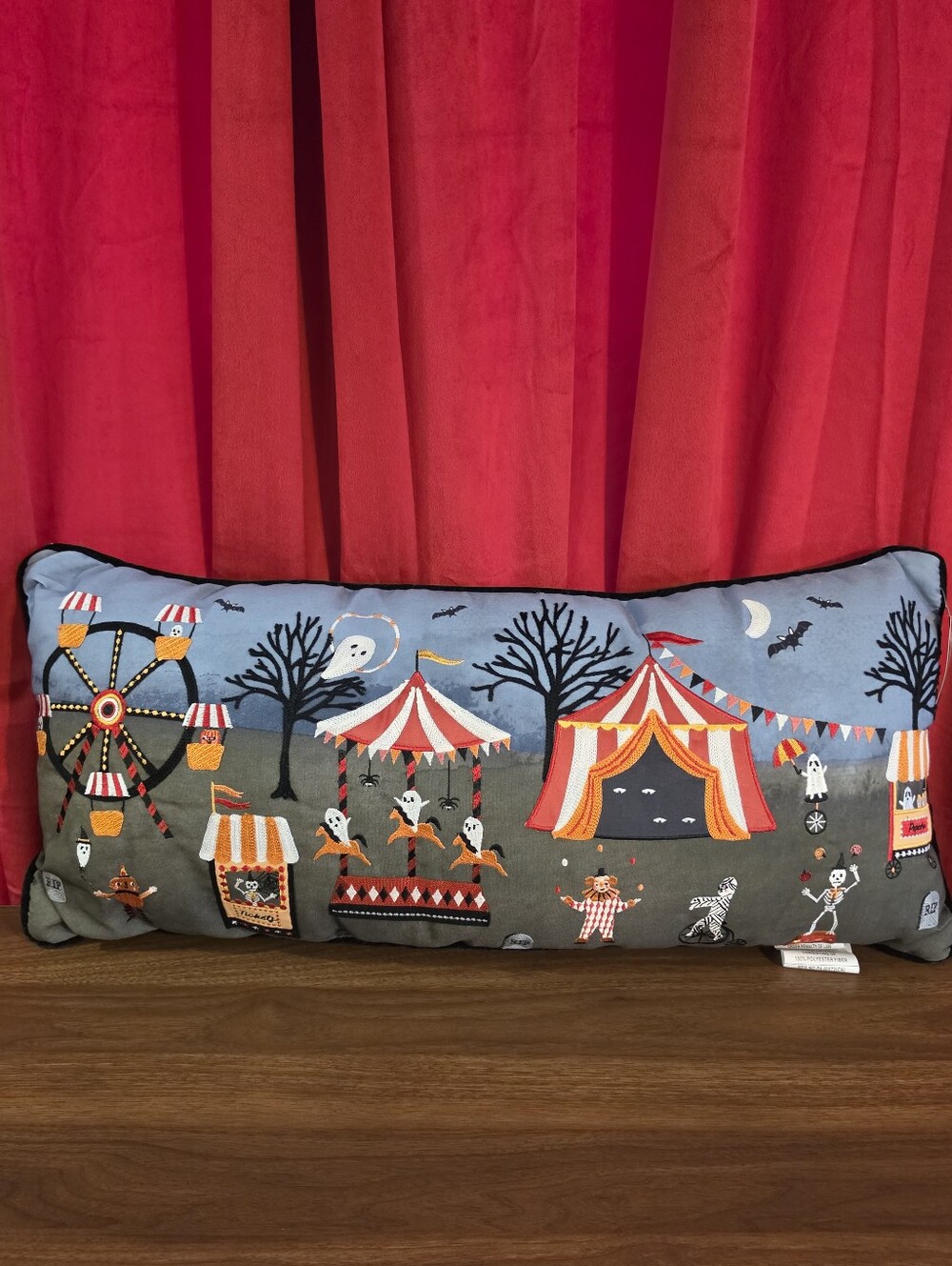 Midnight Circus Pillow Ghost Circus Cynthia Rowley Curious Carnival Pillow NWT